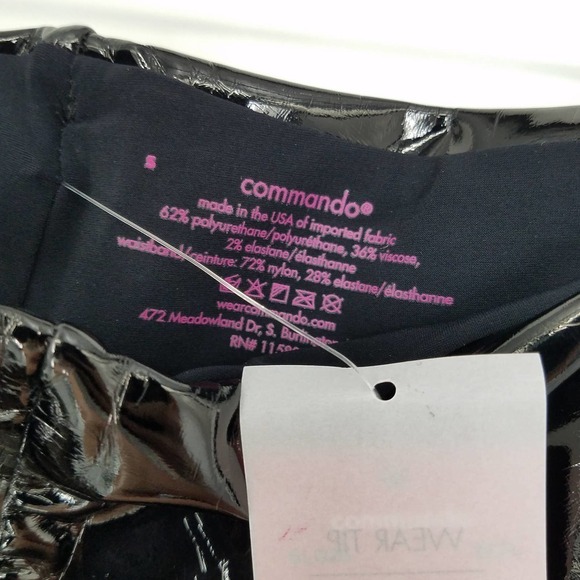 Commando Faux Patent Leather Leggings in Black Size Small NEW WITH TAGS - Picture 6 of 6